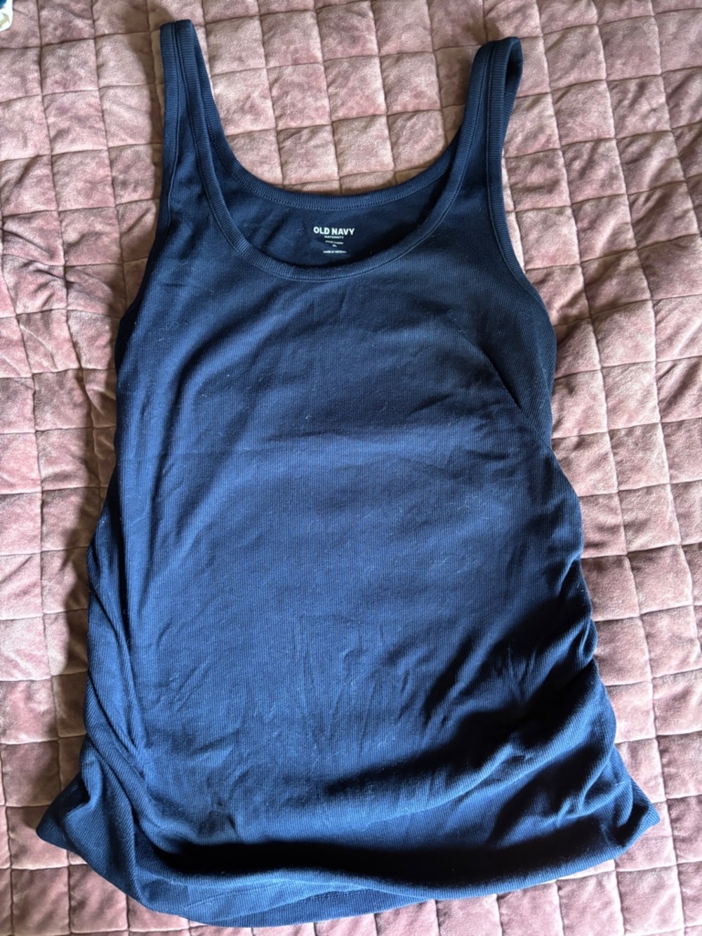 Old Navy Women's Maternity Navy Scoop Neck Tank Top